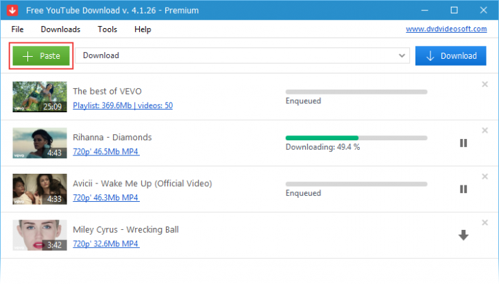 โปรแกรมโหลดคลิป Youtube ฟรี DVDVideoSoft Free YouTube Download