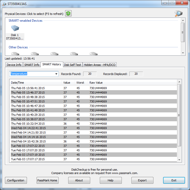 DiskCheckup (โปรแกรมตรวจสุขภาพ HDD ฟรี) : 