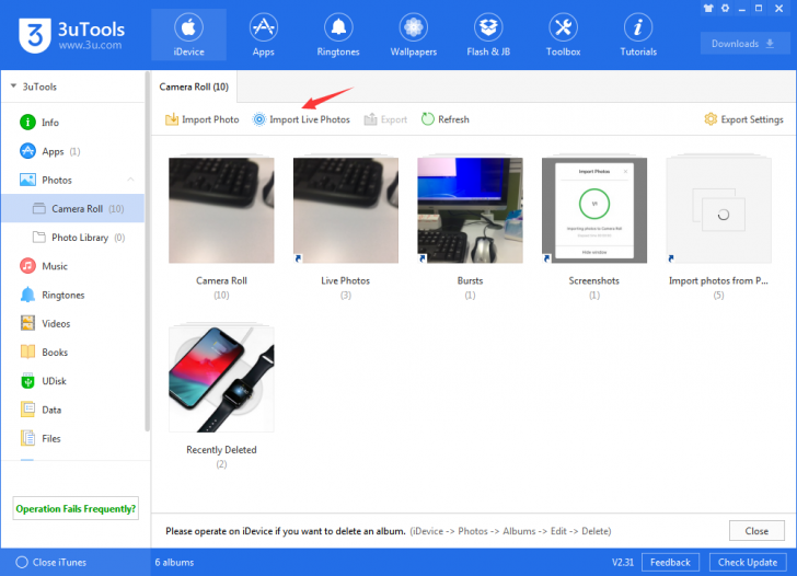 3uTools (โปรแกรม 3uTools เครื่องมือจัดการอุปกรณ์ ระบบ iOS ฟรี) : 