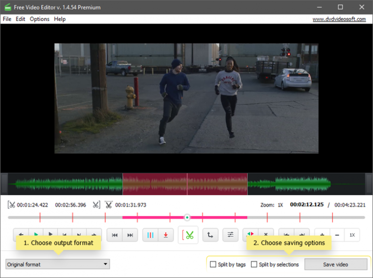 Free Video Editor (โปรแกรมตัดต่อวิดีโออย่างง่าย ใช้ฟรี) : 