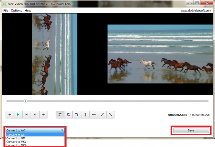 Free Video Flip and Rotate (โปรแกรม Free Video Flip and Rotate พลิกวิดีโอ หมุนวิดีโอแบบง่ายๆ ใช้ฟรี) : 