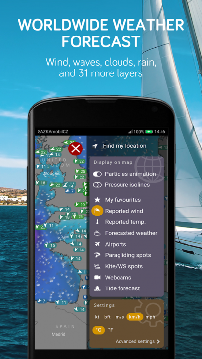 App พยากรณ์อากาศ ติอตามพายุ Windy