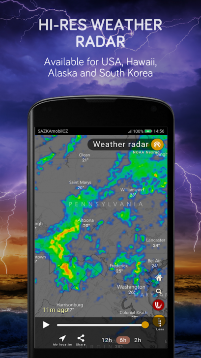 App พยากรณ์อากาศ ติอตามพายุ Windy