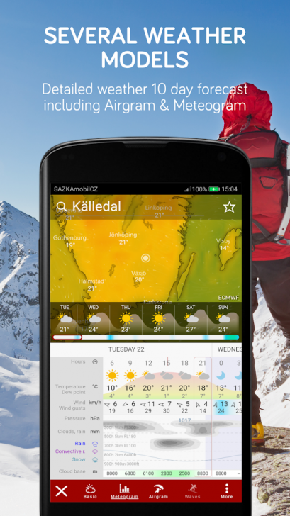 App พยากรณ์อากาศ ติอตามพายุ Windy