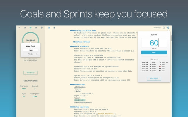 Highland 2 (โปรแกรม Highland 2 พิมพ์เอกสาร เรียบง่าย เขียนสบาย บน Mac) : 