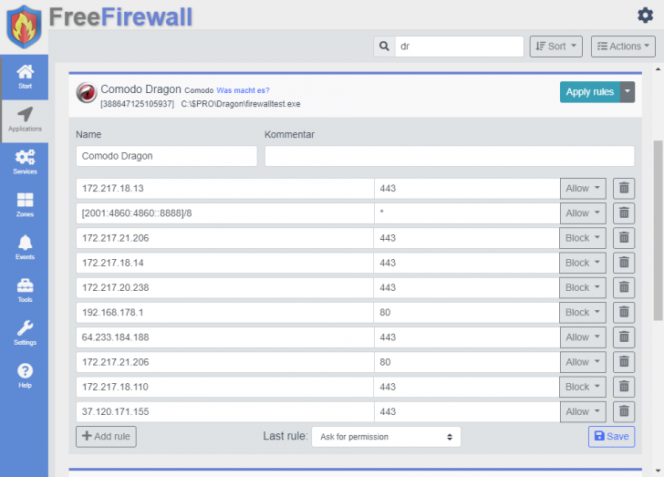 Free Firewall (โปรแกรม Free Firewall Evorim รักษาความปลอดภัยบน PC ฟรี) : 
