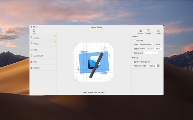 AppIconBuilder (โปรแกรม AppIconBuilder สร้าง และแก้ไข Icon บน Mac) : 