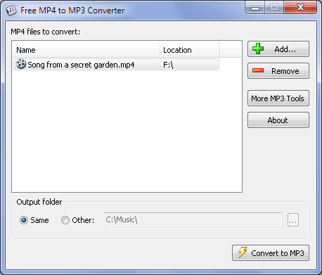 Free MP4 to MP3 Converter (โปรแกรมแปลงไฟล์ MP4 เป็น MP3 ฟรี) โปรแกรมแปลงไฟล์ Free MP4 to MP3 Converter
