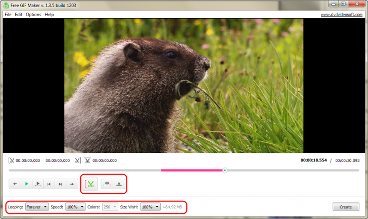 โปรแกรมทำภาพเคลื่อนไหว Free GIF Maker