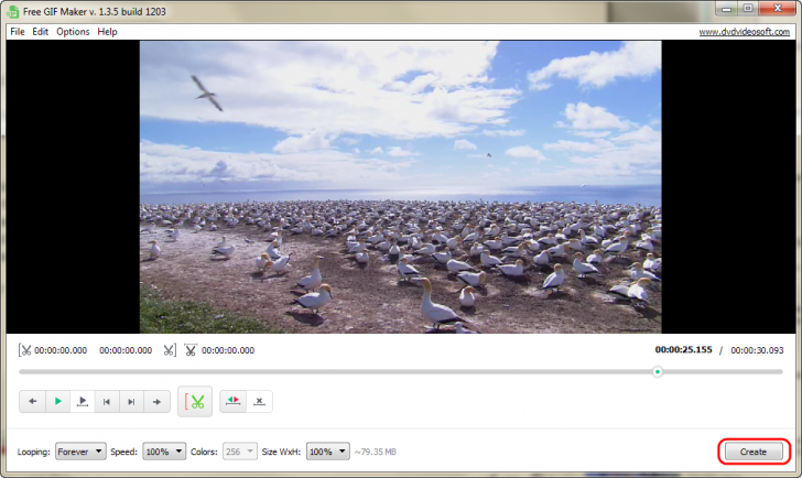 โปรแกรมทำภาพเคลื่อนไหว Free GIF Maker