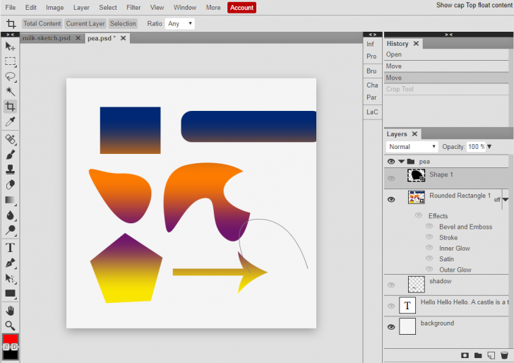 โปรแกรมแต่งรูปออนไลน์ Photopea