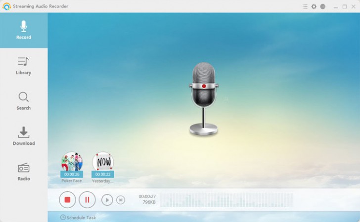 โปรแกรมอัดเสียง Streaming Audio Recorder