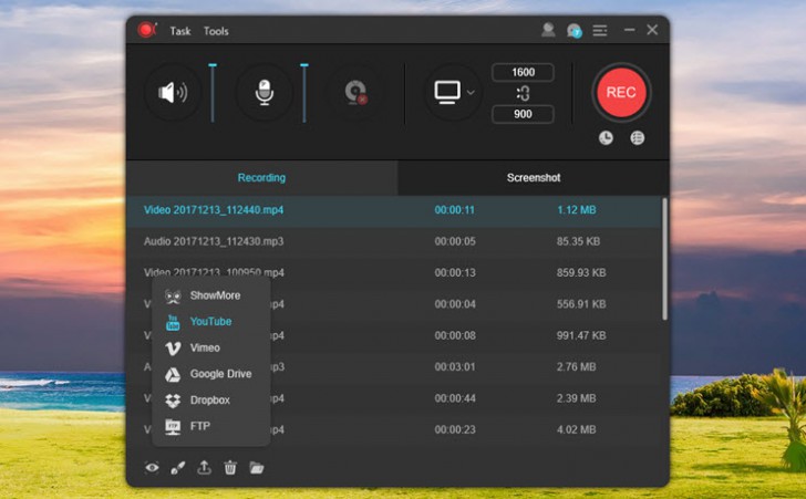 โปรแกรมอัดหน้าจอ ApowerREC