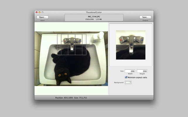 ThumbnailCutter (โปรแกรม ThumbnailCutter ตัดรูปตัวอย่าง บน Mac) : 