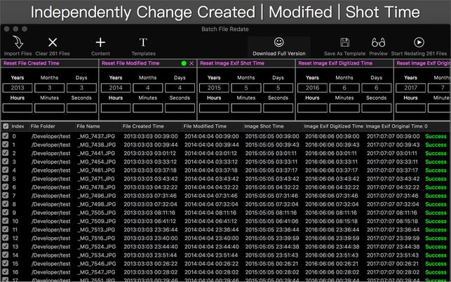 Batch File Redate Lite (โปรแกรม Batch File Redate Lite แก้ไขวันที่ไฟล์ บน Mac) : Batch File Redate Lite (โปรแกรม Batch File Redate Lite แก้ไขวันที่ไฟล์ บน Mac) :