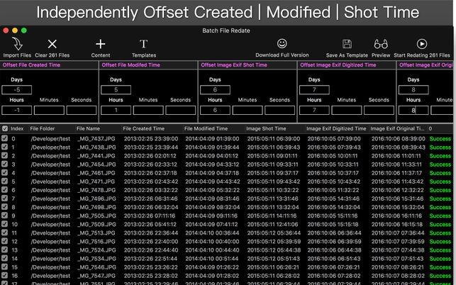 โปรแกรมแก้ไขวันที่ไฟล์ Batch File Redate Lite โปรแกรมแก้ไขวันที่ไฟล์ Batch File Redate Lite