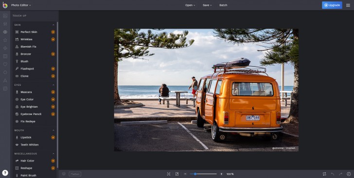โปรแกรมแต่งรูปออนไลน์ BeFunky