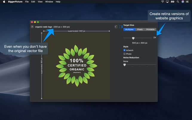 Bigger Picture (โปรแกรม Bigger Picture ขยายภาพ ทำภาพขนาดใหญ่ บน Mac) : 