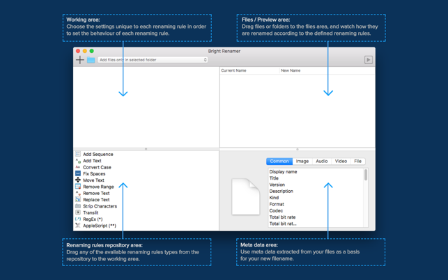 Bright Renamer (โปรแกรม Bright Renamer ตั้งชื่อใหม่ เปลี่ยนชื่อไฟล์ บน Mac) : 