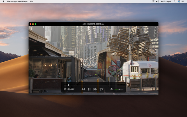 โปรแกรมเปิดวิดีโอไฟล์ Blackmagic RAW Player โปรแกรมเปิดวิดีโอไฟล์ Blackmagic RAW Player