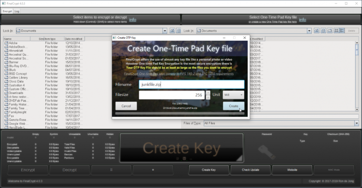 โปรแกรมล็อกไฟล์ FinalCrypt