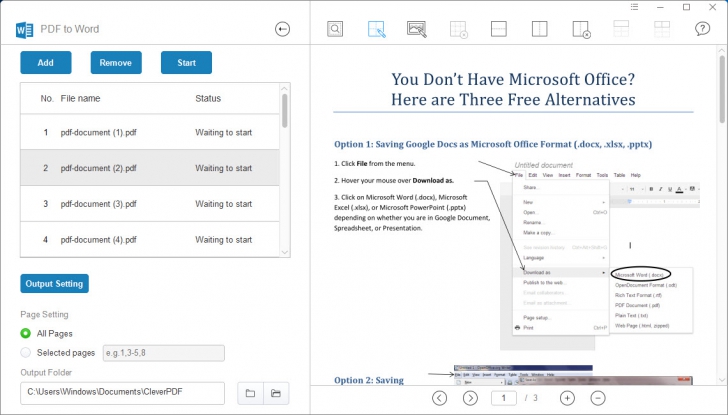 CleverPDF โปรแกรมแปลงไฟล์ PDF CleverPDF โปรแกรมแปลงไฟล์ PDF