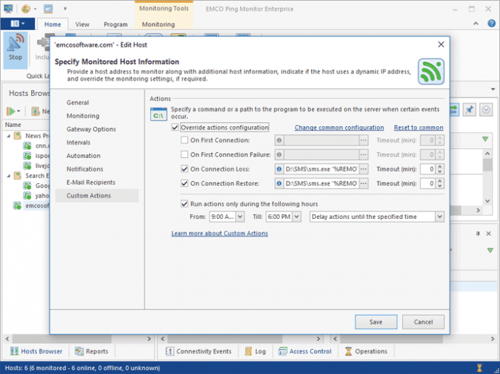 EMCO Ping Monitor (โปรแกรม Ping Monitor ทดสอบปิง ดูความเร็วเน็ตเวิร์ค) : 