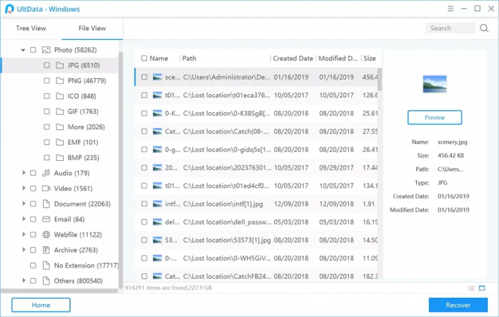 โปรแกรมกู้ข้อมูล UltData Windows Data Recovery