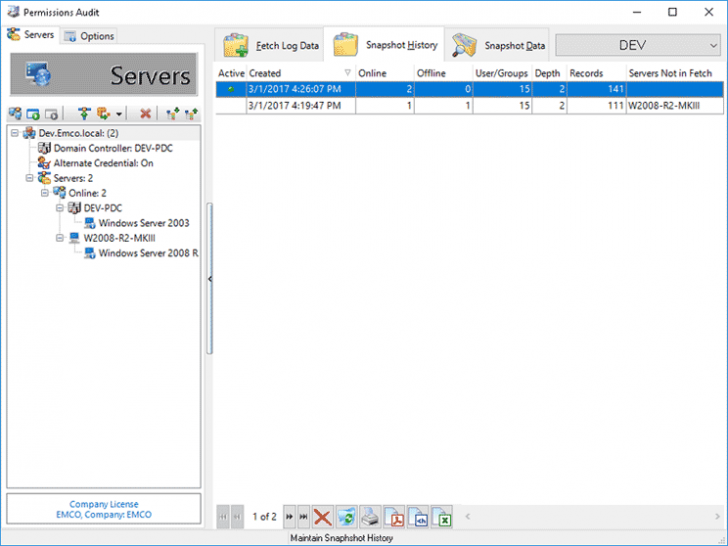 EMCO Permissions Audit (โปรแกรม EMCO Permissions Audit กำหนดสิทธิของคอมลูกข่าย) : 