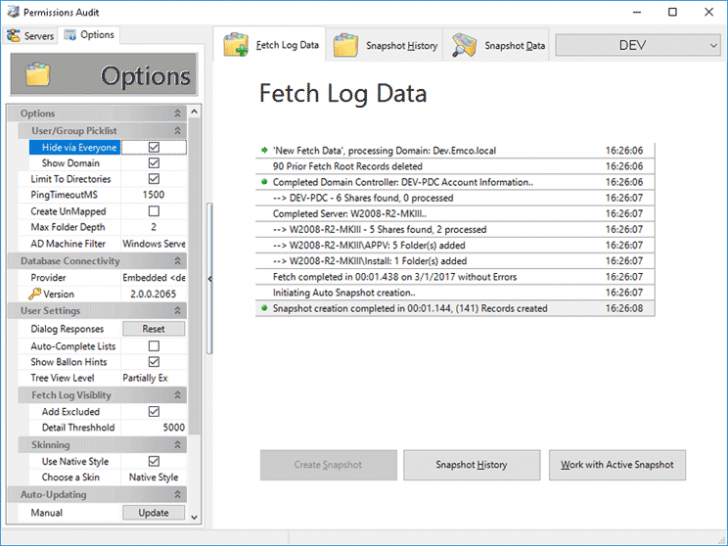โปรแกรมกำหนดสิทธิ EMCO Permissions Audit 
