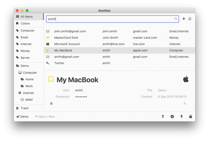 KeeWeb (โปรแกรม KeeWeb จัดเก็บรหัสผ่านบัญชีในที่เดียว ไม่หลงลืม) : 