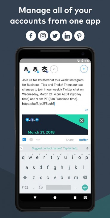 แอปฯ จัดการโซเชียลมีเดียแบบง่ายๆ Buffer