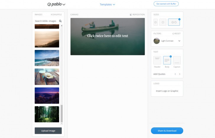 โปรแกรมสร้างรูปคำคมออนไลน์ Pablo