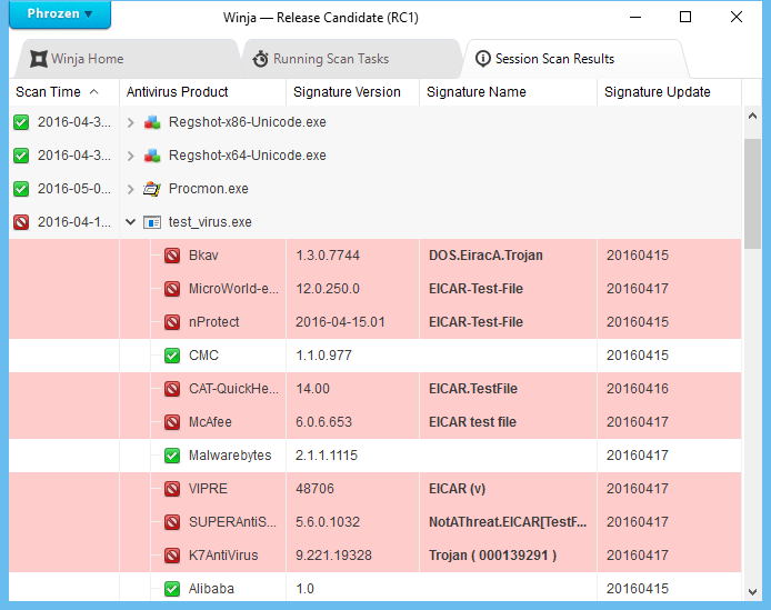 โปรแกรมกำจัดไวรัส Winja โปรแกรมกำจัดไวรัส Winja
