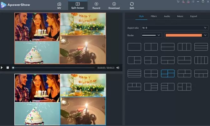 โปรแกรมตัดต่อวิดีโอ ApowerShow