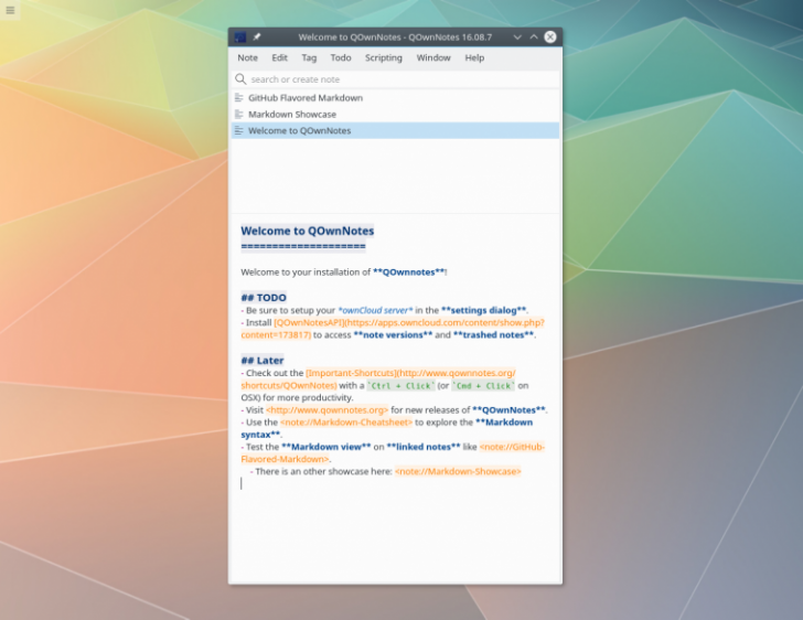 โปรแกรมจดบันทึกข้อความกันลืม QOwnNotes