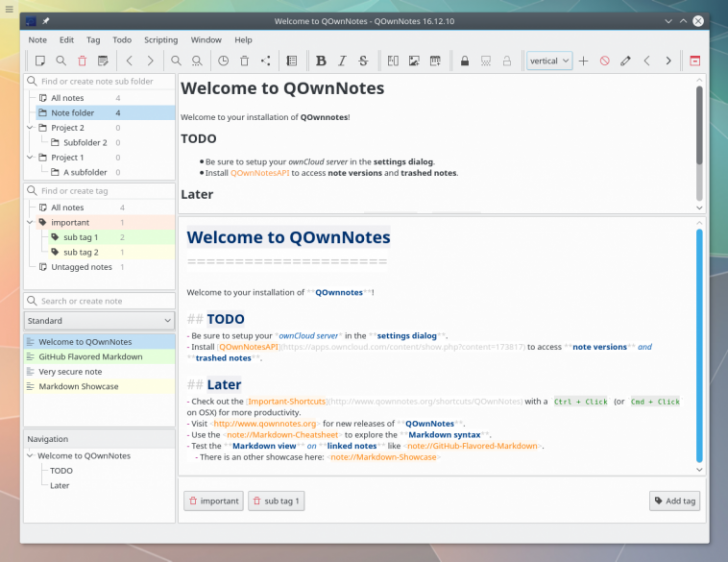 QOwnNotes (โปรแกรม QOwnNotes โปรแกรมจดบันทึกข้อความกันลืม ฟรี) : 
