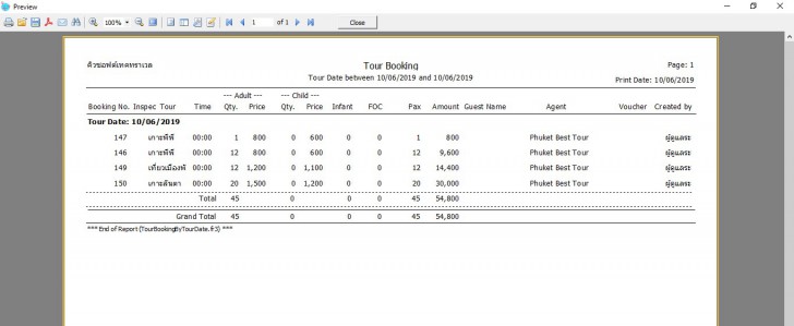 TouristAgent (โปรแกรม TouristAgent บริหารธุรกิจท่องเที่ยว บริษัททัวร์ ไกด์นำเที่ยว)