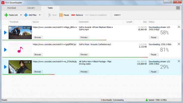 FLV Downloader (โปรแกรมโหลดวิดีโอ FLV จาก YouTube แถมแปลงไฟล์ได้ในตัว) : 