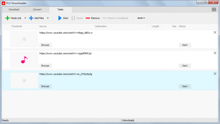 โปรแกรมโหลดวิดีโอ แปลงวิดีโอ FLV Downloader