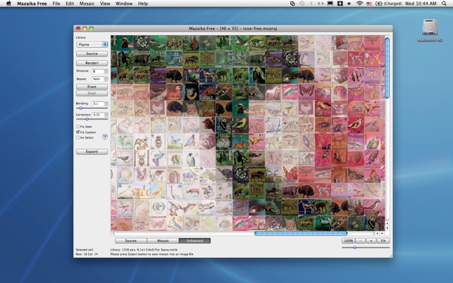Mazaika Free (โปรแกรม Mazaika แต่งรูปแนวกระเบื้อง Mosaic ฟรี) : 