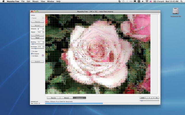 Mazaika Free (โปรแกรม Mazaika แต่งรูปแนวกระเบื้อง Mosaic ฟรี) : 