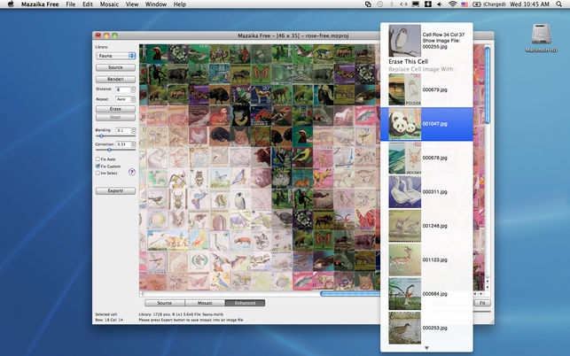 Mazaika Free (โปรแกรม Mazaika แต่งรูปแนวกระเบื้อง Mosaic ฟรี) : 