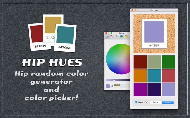 โปรแกรมสุ่มเลือกสีฮิบใหม่ Hip Hues โปรแกรมสุ่มเลือกสีฮิบใหม่ Hip Hues