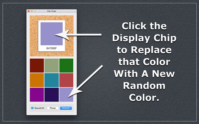 Hip Hues (โปรแกรม Hip Hues เครื่องมือสุ่มเลือกสี ค้นหาสีใหม่ๆ แบบฮิปๆ บน Mac) : Hip Hues (โปรแกรม Hip Hues เครื่องมือสุ่มเลือกสี ค้นหาสีใหม่ๆ แบบฮิปๆ บน Mac) :