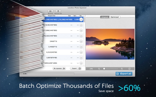 IMAGEmini Lite (โปรแกรม IMAGEmini Lite ลดขนาดไฟล์รูปภาพ ย่อภาพประหยัดเนื้อที่บน Mac) : 
