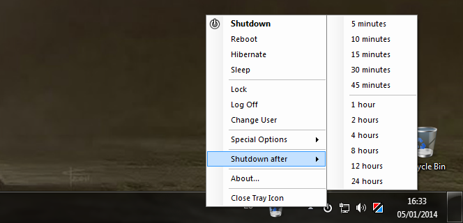 โปรแกรมตั้งเวลาปิดคอม NPowerTray