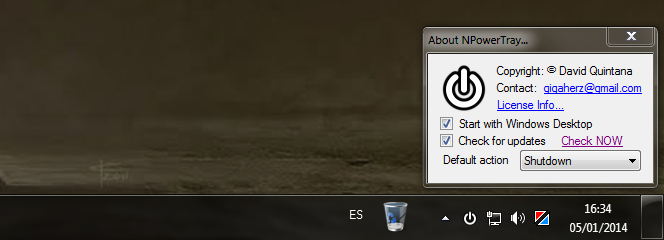 โปรแกรมตั้งเวลาปิดคอม NPowerTray