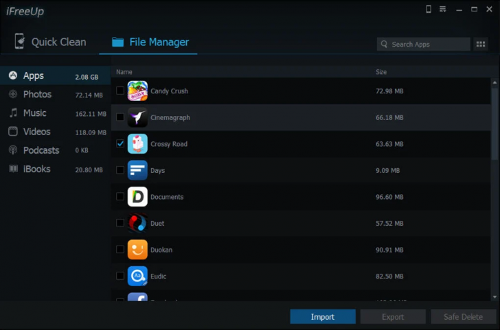 IObit iFreeUp (โปรแกรม IObit iFreeUp ล้างไฟล์ขยะใน iPhone ฟรี) : 