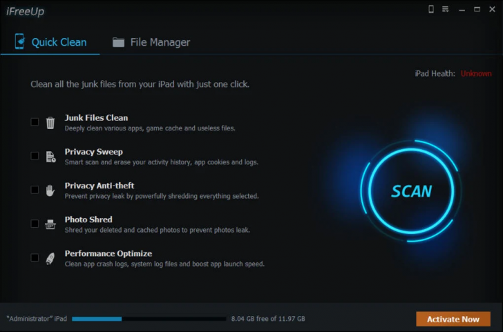 IObit iFreeUp (โปรแกรม IObit iFreeUp ล้างไฟล์ขยะใน iPhone ฟรี) : 
